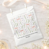 ピンクのリボン フェイバーバッグ (クリップ留めされた状態)