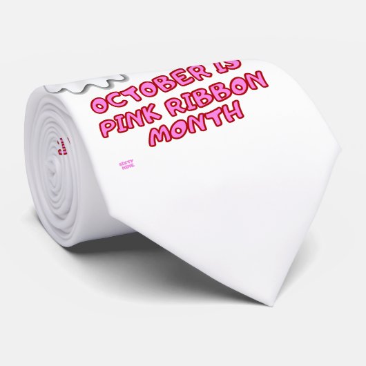 ピンクのリボン「ブビーおもしろいを大事にする」 ネクタイ (ロール)