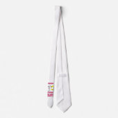 ピンクのリボン「ブビーおもしろいを大事にする」 ネクタイ (裏面)