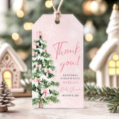 ピンクのリボン ベイビー・イッツ・コールド・アウトサイド ベイビーシャワー ギフトタグ