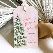 ピンクのリボン ベイビー・イッツ・コールド・アウトサイド ベイビーシャワー ギフトタグ