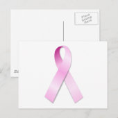 ピンクのリボン ポストカード (正面/裏面)