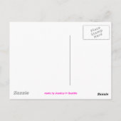 ピンクのリボン ポストカード (裏面)