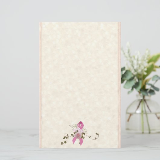 ピンクのリボン 便箋 (スタンド正面)
