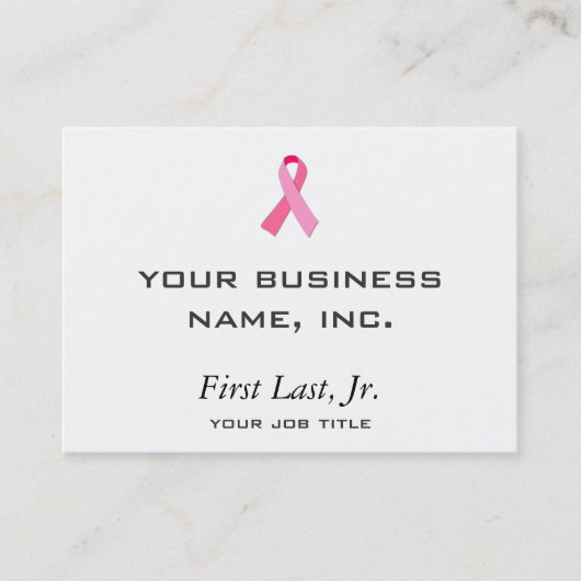 ピンクのリボン 名刺 (正面)