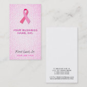 ピンクのリボン 名刺 (正面/裏面)