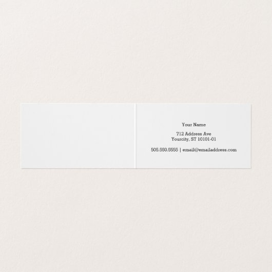 ピンクのリボン 名刺 (内部フラット)