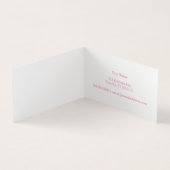 ピンクのリボン 名刺 (内部)