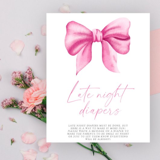 ピンクのリボン - 夜遅くのオムツゲーム ポスター