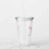 ピンクのリボン 結婚するよ ブライダルシャワーのお土産 アクリルタンブラー (左)