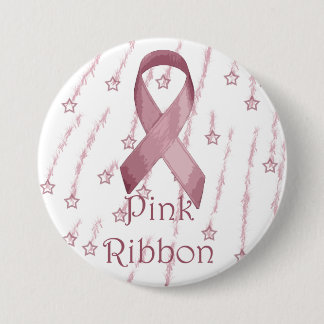ピンクのリボン 缶バッジ