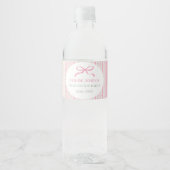 ピンクのリボン 花の卒業式 ペットボトルラベル (正面)