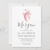 ピンクのリボン A Tini Bit Older マルティーニの招待状 招待状 (正面)