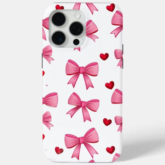 ピンクのリボン Case-Mate iPhoneケース (裏面)
