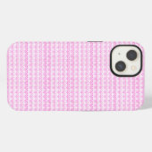ピンクのリボン iPhone 13 カバー (裏面横)