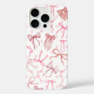 ピンクのリボンiPhoneケース iPhone 16 Proケース