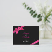 ピンクのリボンRSVP Minicard 2 エンクロージャーカード (スタンド正面)