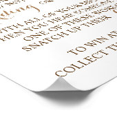 ピンクのリングや輪をフローラブライダルシャワーゲームの看板 ポスター (角)