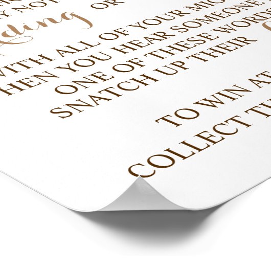 ピンクのリングや輪をフローラブライダルシャワーゲームの看板 ポスター (角)