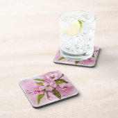 ピンクのリンゴの花のコースター コースター (右側)