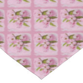 ピンクのリンゴの花の装飾 テーブルクロス (アングル)