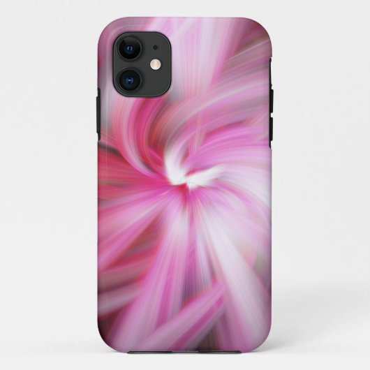 ピンクのリンゴの花のTwirl波の抽象芸術背景 Case-Mate iPhoneケース (裏面)