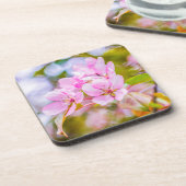 ピンクのリンゴの花 コースター (左側)