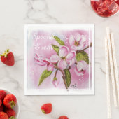 ピンクのリンゴの花 スタンダードランチョンナプキン (インサイチュ)