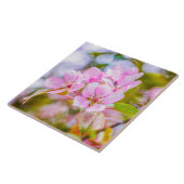 ピンクのリンゴの花 タイル (側面)