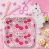 ピンクのリンゴ ペーパープレート (パーティー)