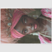 ピンクのリーガルヘアドレ華美ス金ゴールドクラウンの切り離 薄葉紙 (正面)