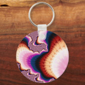 ピンクのルーツ – フラクタルキーチェーン キーホルダー (正面)