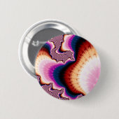 ピンクのルーツ – フラクタルボタン 缶バッジ (正面&裏面)