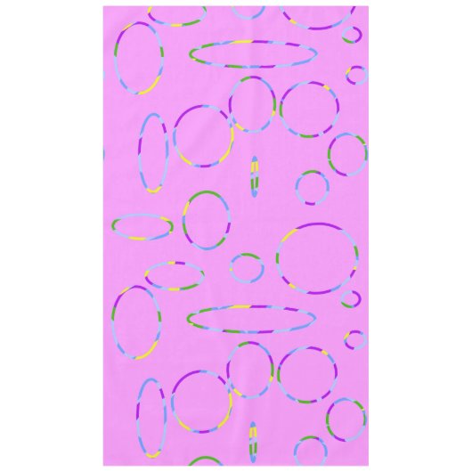 ピンクのループ テーブルクロス (正面)