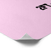 ピンクのルーラーの成長グラフ ポスター (角)