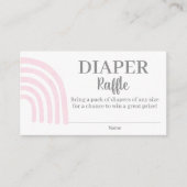 ピンクのレインボーおむつラッフルエンクロージャカード エンクロージャーカード (正面)