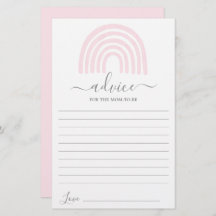 ピンクのレインボーアドバイスのためのママがカードになる