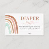 ピンクのレインボーオムツラッフル エンクロージャーカード (正面)