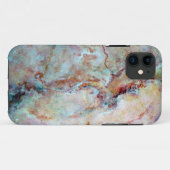 ピンクのレインボーマーブルストーン仕上げ Case-Mate iPhoneケース (裏面(横))