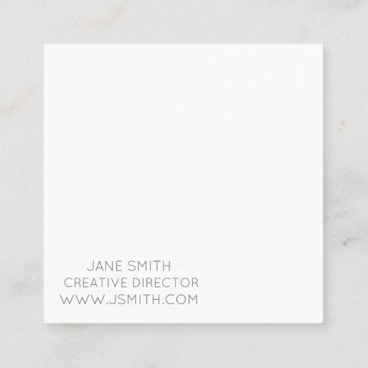 ピンクのレインボーモダンインスピレーションクリエイティブ業界 スクエア名刺 (裏面)