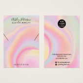 ピンクのレインボーユニコーンシックジュエリーネックレスディスプレイ (正面&裏面)