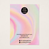 ピンクのレインボーユニコーンシックジュエリーネックレスディスプレイ (裏面)