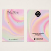 ピンクのレインボーユニコーンジュエリーイヤリング表示 (正面&裏面)