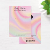 ピンクのレインボーユニコーンジュエリーイヤリング表示 (デスク)