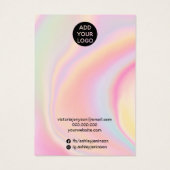 ピンクのレインボーユニコーンジュエリーイヤリング表示 (裏面)