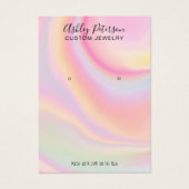 ピンクのレインボーユニコーンジュエリーイヤリング表示 (正面)