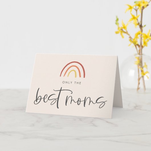 ピンクのレインボー妊娠の発表ベビーの表示 カード (黄色い花)