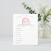 ピンクのレインボー赤ちゃんシャワー価格を右に推測 (スタンド正面)