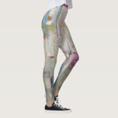 ピンクのレギンス-花明るい色でかわいらしい レギンス (右)