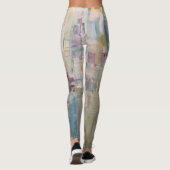 ピンクのレギンス-花明るい色でかわいらしい レギンス (裏面)